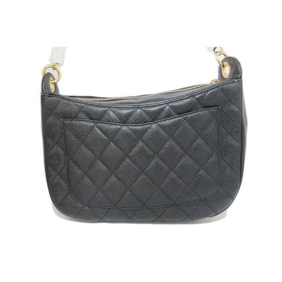 Chanel Caviar Gold Chain Rank A Tote Bag Coco Mark Black - Picture 4 of 10